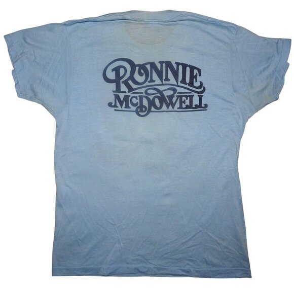 Vintage 80s Ronnie McDowell Unicorn Single Stitch T-Shirt Men's XL Concert Tour - Picture 5 of 7